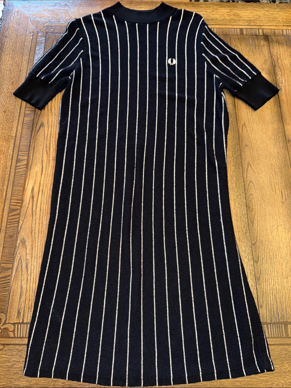 Fred Perry Black Dress with White Pinstripes